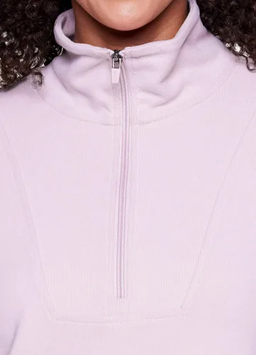 Vista 5 de RBX Active 12 Zip Pullover Para Mujer Suave Ligero Cremallera Cuello Mock Top Running Top