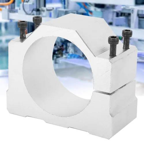 Vista 3 de Soporte de motor CNC, abrazadera de montaje de motor de husillo de aluminio con tornillos, juego de herramientas para husillo CNC grabado máquina