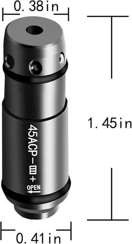 Vista 3 de AIMINGMATE Cartucho de entrenamiento láser verde 223 Rem0.354in45ACP40S&W357Slg380ACP para práctica de entrenamiento de fuego seco, incluye tapa