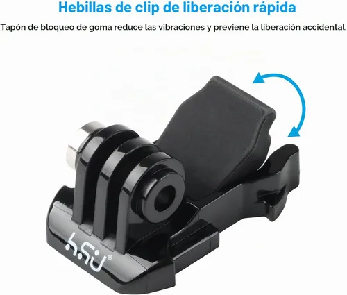 Vista 2 de HSU Soportes adhesivos para casco para GoPro, bolsa de agarre para cámaras