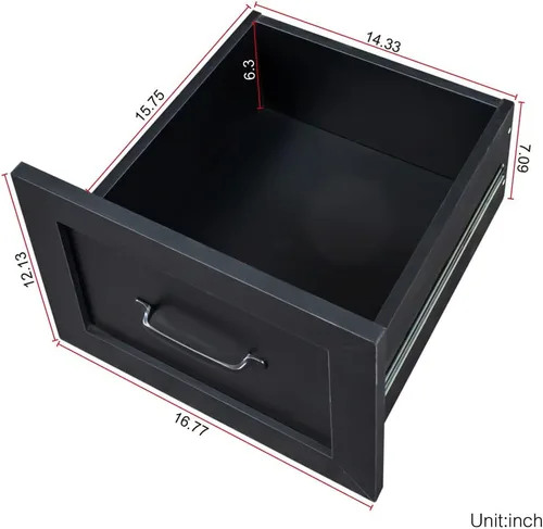 Vista 6 de Escritorio para computadora con gabinete, escritorio ejecutivo de madera, escritorio para computadora para estudiantes, con estantes