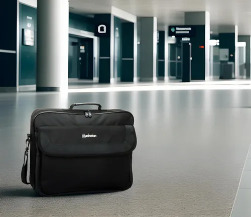 Vista 13 de MANHATTAN Bolsa de hombro para portátil - Estilo delgado maletín, apertura de concha, compartimentos acolchados