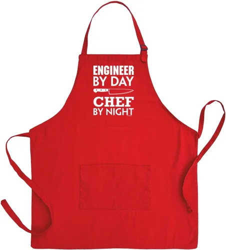 Vista 8 de Engineer By Day Chef By Night - Delantal ajustable con dos bolsillos