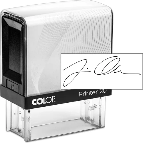 Vista 7 de Rubber Stamp Creation COLOP - Sello de Firma Personalizado Autoentintado de Tamaño Extra Pequeño, 15 Colores de Tinta, Rectangular, Multicolor