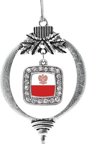 Vista 141 de Inspired Silver - Bon Voyage Cruise Ship Charm Ornamento – Adornos navideños cuadrados de plata con joyas de circonita cúbica