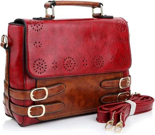 Vista 2 de UONBOX Bolso de hombro estilo retro para mujer