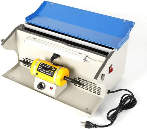 Vista 4 de Máquina pulidora de pulido KPfaster 200W Colector de polvo Pulidor de joyas Máquina de motor de pulido de mesa