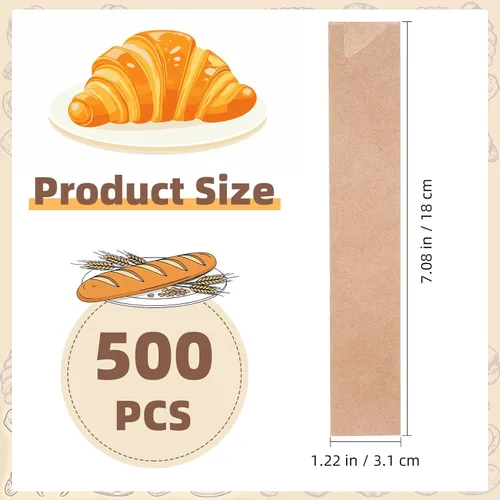 Vista 2 de Cabilock 500 fundas para palillos, bolsas de embalaje desechables de papel Kraft, funda impermeable para cubiertos, soporte para cubiertos, bolsa