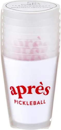 Vista 2 de Santa Barbara Design Studio Paquete de vasos de plástico reutilizables para fiestas, 8 unidades, 16 onzas, Pickleball