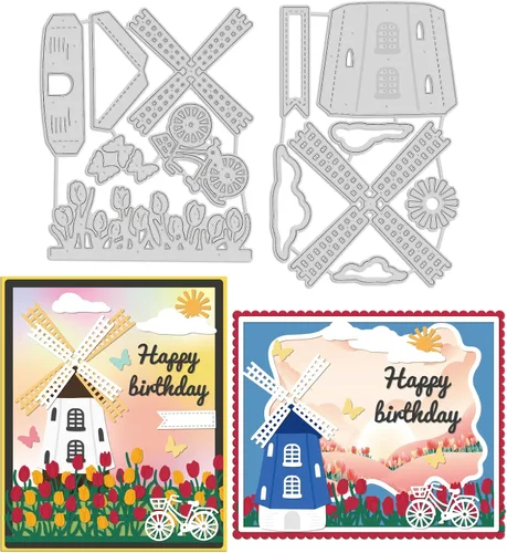 Vista 13 de INFUNLY Troqueles de metal para cortar perros y casas, troquelados en relieve, plantilla de plantilla de flores troqueladas para álbumes