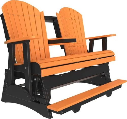 Vista 13 de LuxCraft Adirondack Balcony Glider - 5 pies con consola desplegable (Aruba en negro)