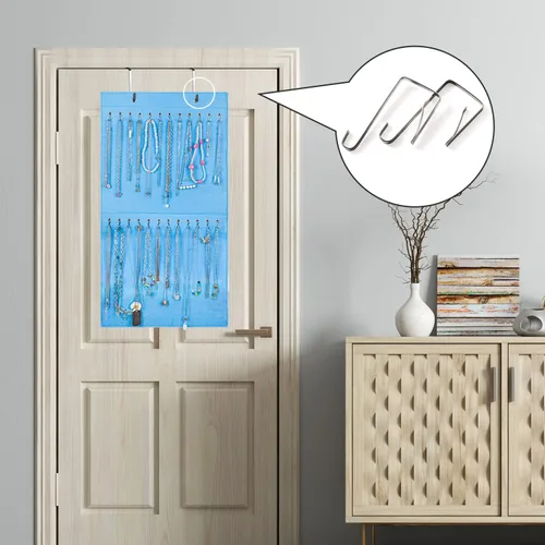 Vista 5 de Organizador de joyas colgante con 24 ganchos para colgar en la pared
