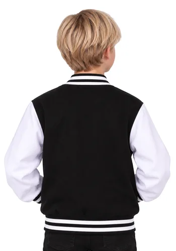 Vista 2 de Disfraz de Chaqueta Letterman Negra para Niños Multicolor