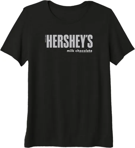 Vista 3 de Hershey's Camiseta prémium con logotipo de envoltura de caramelo de chocolate con leche, Negro, S