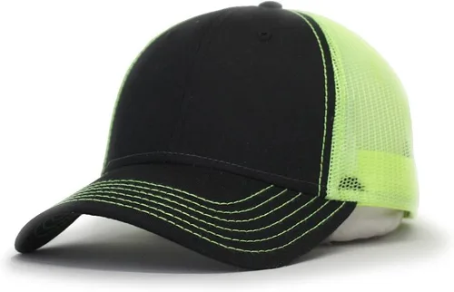 Vista 19 de The Vintage Year Gorra de béisbol ajustable de los deportes del camionero de la malla estructurada del algodón liso Negro