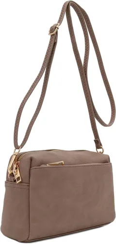 Vista 146 de FashionPuzzle Triple Zip Small Crossbody Bag