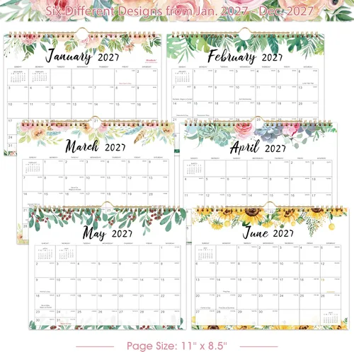 Vista 5 de Calendario de pared 2027, calendario 2027, enero 2027 - diciembre 2027, 11