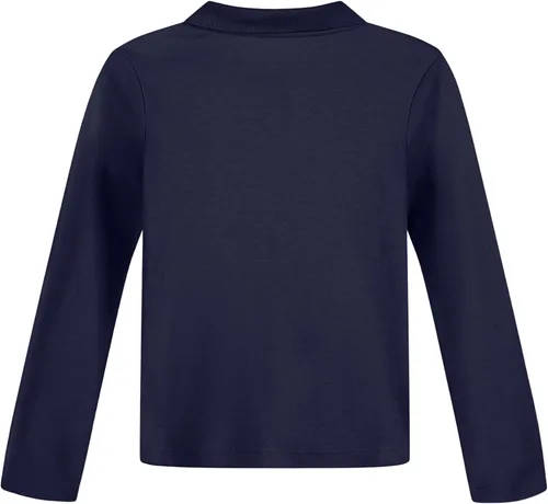 Vista 3 de NAUTICA Girls' School Uniform Long Sleeve Polo Shirt, Button Closure, Comfortable & Breathable Fabric