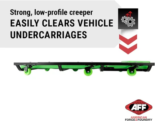 Vista 5 de AFF Viking Mechanic's Creeper - Diseño de perfil bajo totalmente acolchado con cabeza ajustable - Resistente