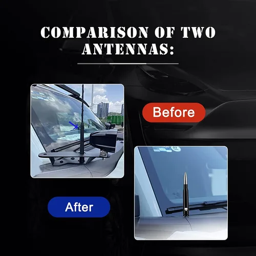 Vista 4 de Pack-1 - Antena tipo bala para automóvil, para GM Chevy Silverado 1500 2500 3500 HD Avalanche GMC Sierra 1500 2500 3500 Denali accesorios