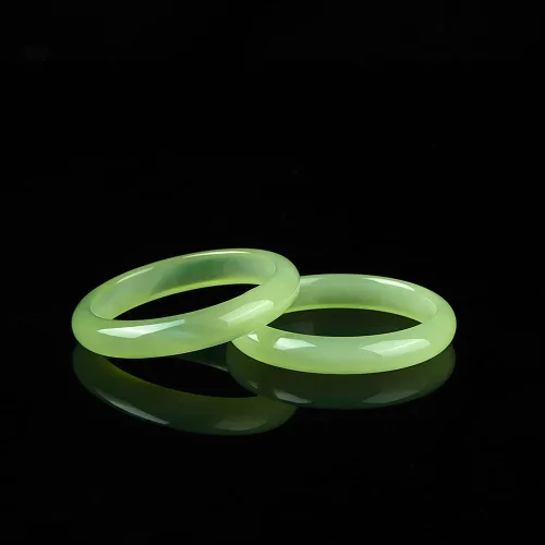 Vista 2 de XiskCan Large Size 62mm Jade Bangle Bracelet for Women, Good Luck Gifts