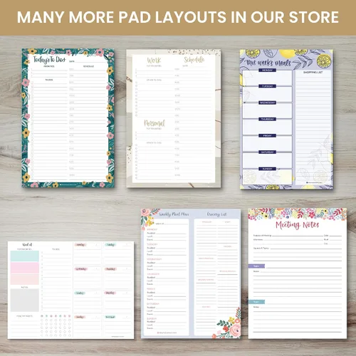 Vista 7 de bloom daily planners - Bloc de notas semanal para planificar las comidas con imanes para el refrigerador, incluye una «Lista de compras