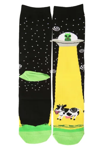 Vista 3 de Calcetas de Abducción Alienígena para Adultos Multicolor