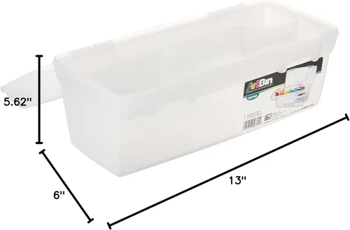 Vista 10 de ArtBin 6937AG Essentials contenedor con bandeja extraíble, organizador portátil de arte y manualidades con asa y bandeja, transparente/aguamarina