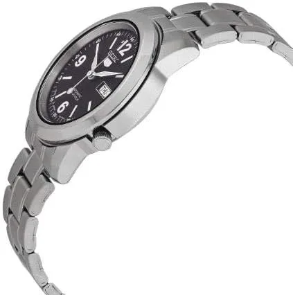 Vista 2 de Seiko SNKE63J1 Reloj automático de acero inoxidable para hombre 5 esfera negra