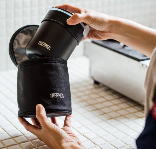 Vista 7 de Thermos "Fiambrera Donde El Arroz Se Puede Cocinar JBS-360BK (Negro)【Productos Originales Nacionales De Japón】