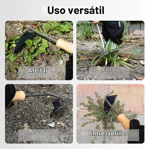Vista 3 de Nejiri Gama - Azada de mano compacta y afilada de 11 pulgadas para eliminar malezas sin esfuerzo en jardinería