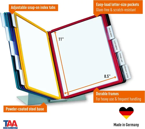 Vista 3 de Sistema de referencia Durable Vario (535710) de 10 paneles con superficies con protección antimicrobiana. Marco de color gris