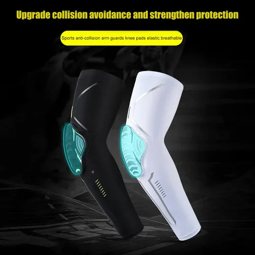 Vista 3 de Wonzone Coderas para hombre, mangas para brazos, protección UV, deportes, baloncesto, tirador, mangas de compresión de enfriamiento