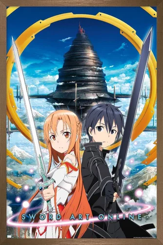 Vista 15 de Trends International Sword Art Online - Póster de pared Key Art 1, 14.72 x 22.37 pulgadas, versión enmarcada de madera de granero