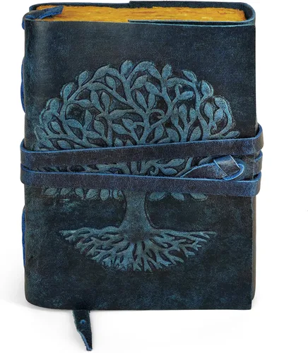 Vista 41 de Diario de cuero para mujeres y hombres, 200 páginas, 5 x 7 pulgadas, regalos para mujeres, diario de viaje, cuaderno de mujer, marcador de 7 chakras