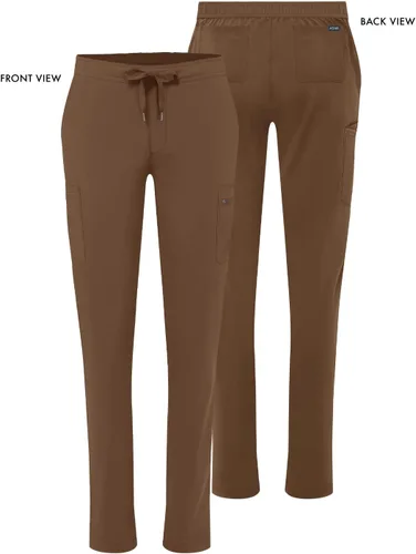 Vista 5 de Pantalones Adar Addition Scrubs, ropa quirúrgica, ajustados, con cordón, estilo cargo, para mujer