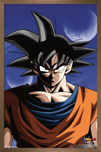 Vista 15 de Trends International Dragon Ball Z - Póster de pared de Goku, 14.725 x 22.375 pulgadas, versión enmarcada de madera de granero Versión enmarcada