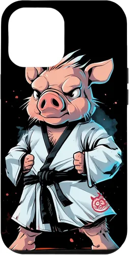 Vista 6 de iPhone 15 Karate Pig Taekwondo Martial Arts Fighter Case