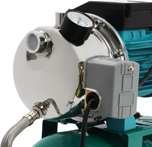 Vista 8 de Bomba de pozo poco profundo 1HP con tanque de presión, cabeza máxima de 148 pies, bomba de riego de acero inoxidable de 800 GPH con interruptor