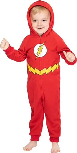 Vista 14 de DC Comics Liga de la Justicia Superhéroe Pijamas Familiares a Juego Union Suit Para Hombres, Mujeres, Niñas, Niños y Mascotas