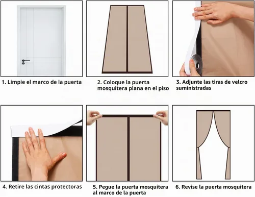 Vista 8 de Cortina de puerta con aislamiento magnético, cubierta térmica para puerta, cierre automático, puerta de privacidad de cierre automático para aire