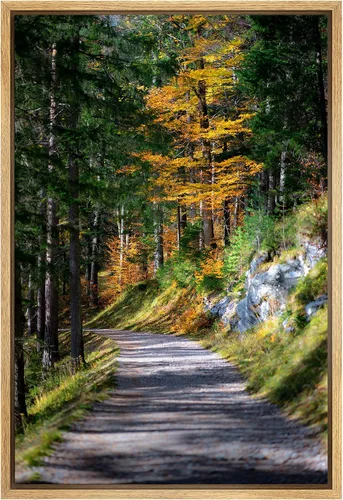Vista 11 de SIGNWIN Lienzo enmarcado para pared, decoración de guardería de bosques, pájaros voladores, acuarela, montaña, bosque, naturaleza, arte moderno