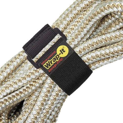 Vista 14 de Correas superelásticas Wrap-It Storage de 6 pulgadas (paquete de 12) – Correas elásticas de velcro – Organizador de cables de extensión, correa
