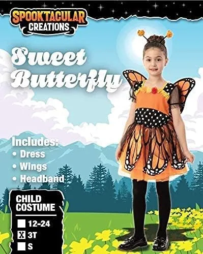 Vista 7 de Spooktacular Creations Disfraz único de mariposa monarca de fantasía para niños Halloween