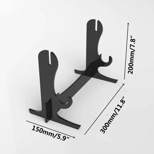 Vista 2 de LEILIN Soporte de espada Katana soporte acrílico de dos capas para espada samurái, soporte para katana de escritorio, hoja acrílica de 0.236 in