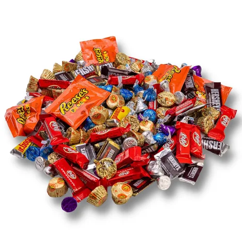 Vista 8 de Paquete variado de dulces de chocolate, 2 libras, caramelos oscuros y de leche y mucho más. Caramelos a granel de Navidad, envueltos individualmente