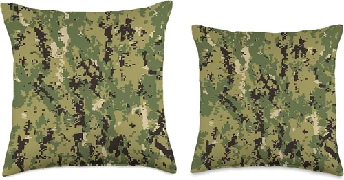 Vista 3 de XGVCBLWJHBSY Creations Co AOR2 - Almohada de camuflaje digital con patrón militar, color verde, 16 x 16 pulgadas, multicolor