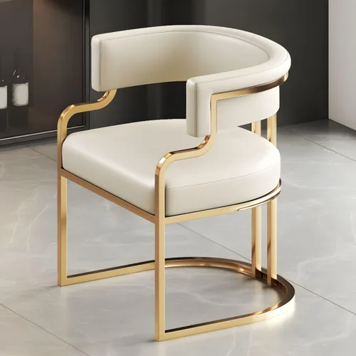 Vista 16 de Sillas de comedor de cocina para interiores, silla lateral tapizada para el hogar, silla con brazo de respaldo bajo, silla de comedor con piel