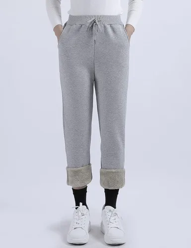 Vista 3 de Yeokou Pantalones deportivos cálidos para mujer, con forro polar Sherpa para invierno, para correr