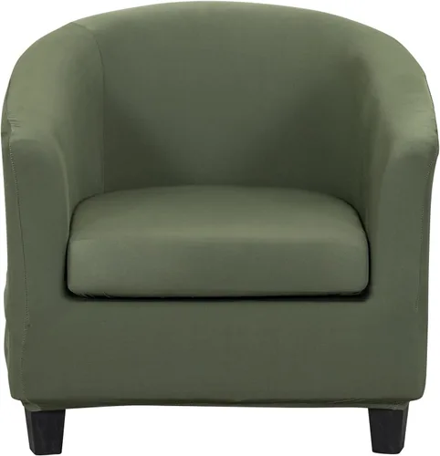 Vista 26 de Funda estampada para silla de club, 2 piezas, elástica con acento de barril para sillón, fundas de sofá, fundas extraíbles para silla de bañera
